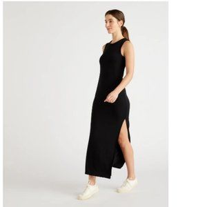 Quince Tencel Jersey Tank Maxi Dress NWT Black Med